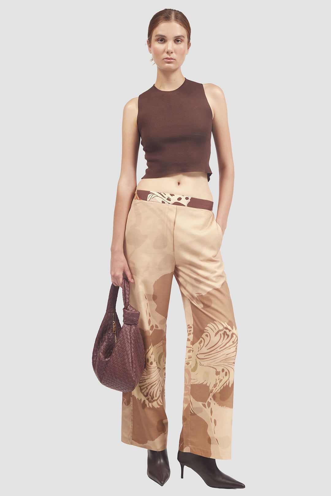 Pantalón Dowiana De Seda MANUELA CABRALES PANTALONES Malva CO
