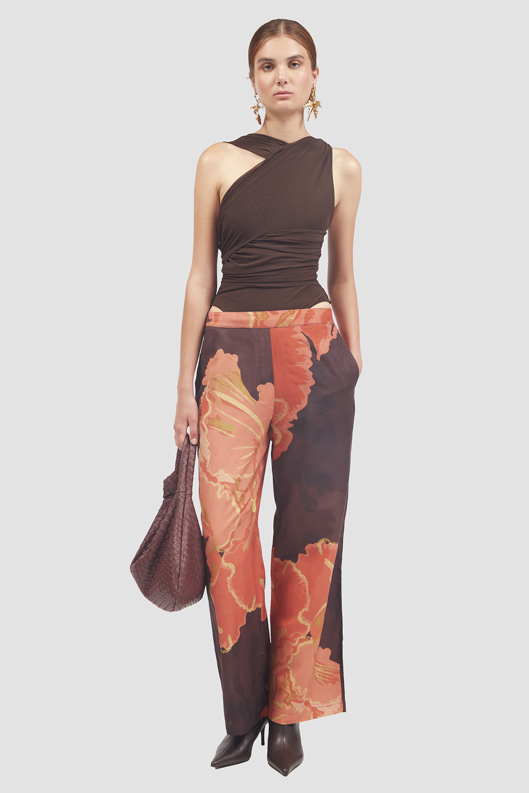 Pantalón Muscifera De Seda MANUELA CABRALES PANTALONES Malva CO