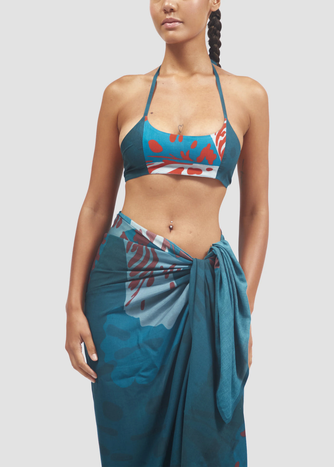 Crop Top Flava Fibra De Platano MANUELA CABRALES CROP TOP Malva CO