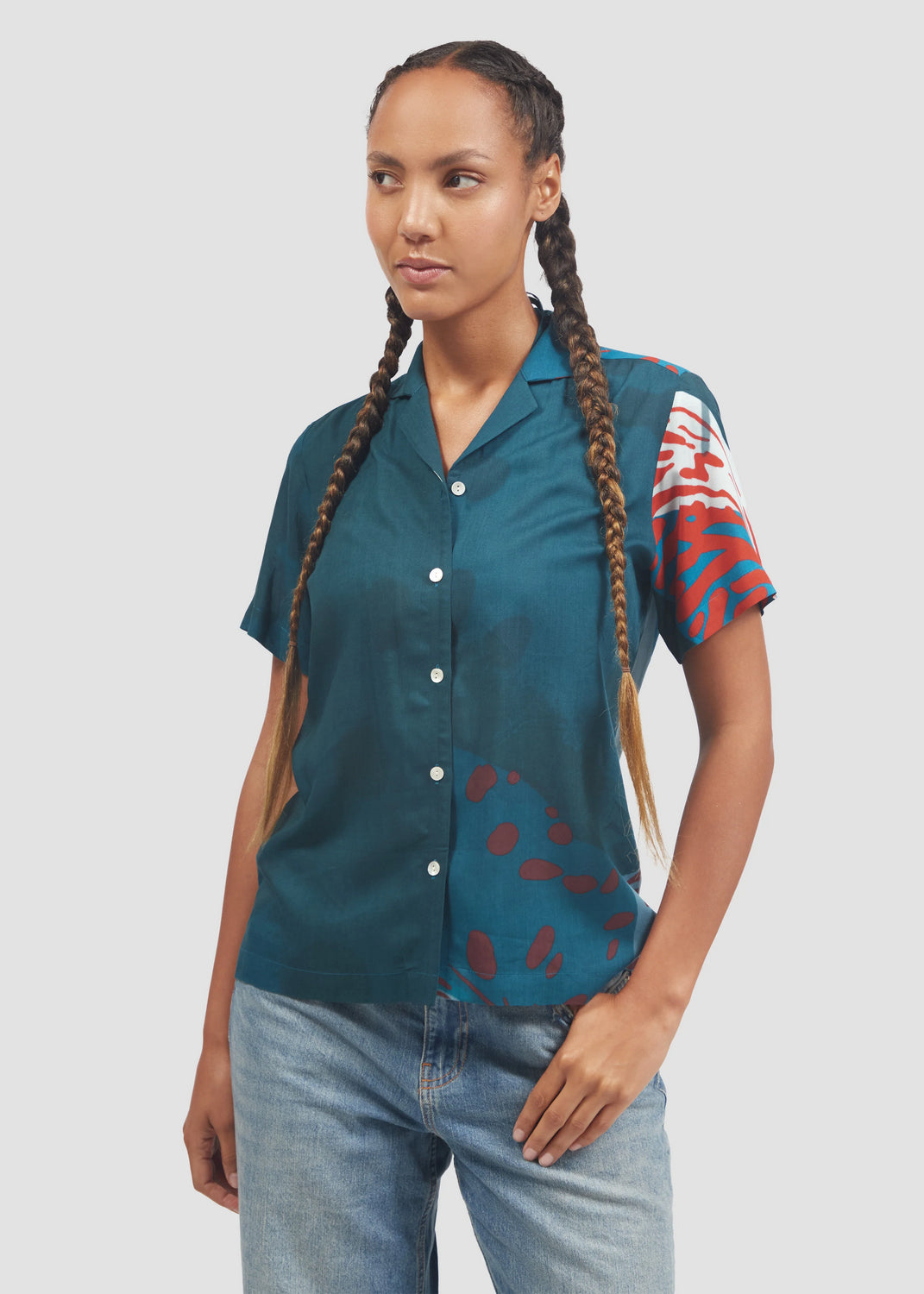 Camisa Flava Fibra De Platano MANUELA CABRALES CAMISAS Malva CO