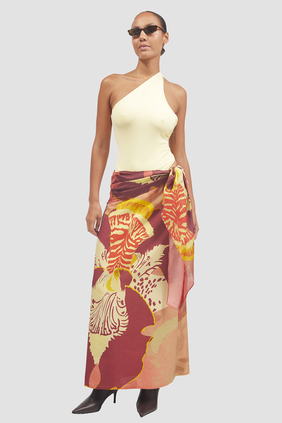 Maxi Falda Estilo Pareo Nodosa