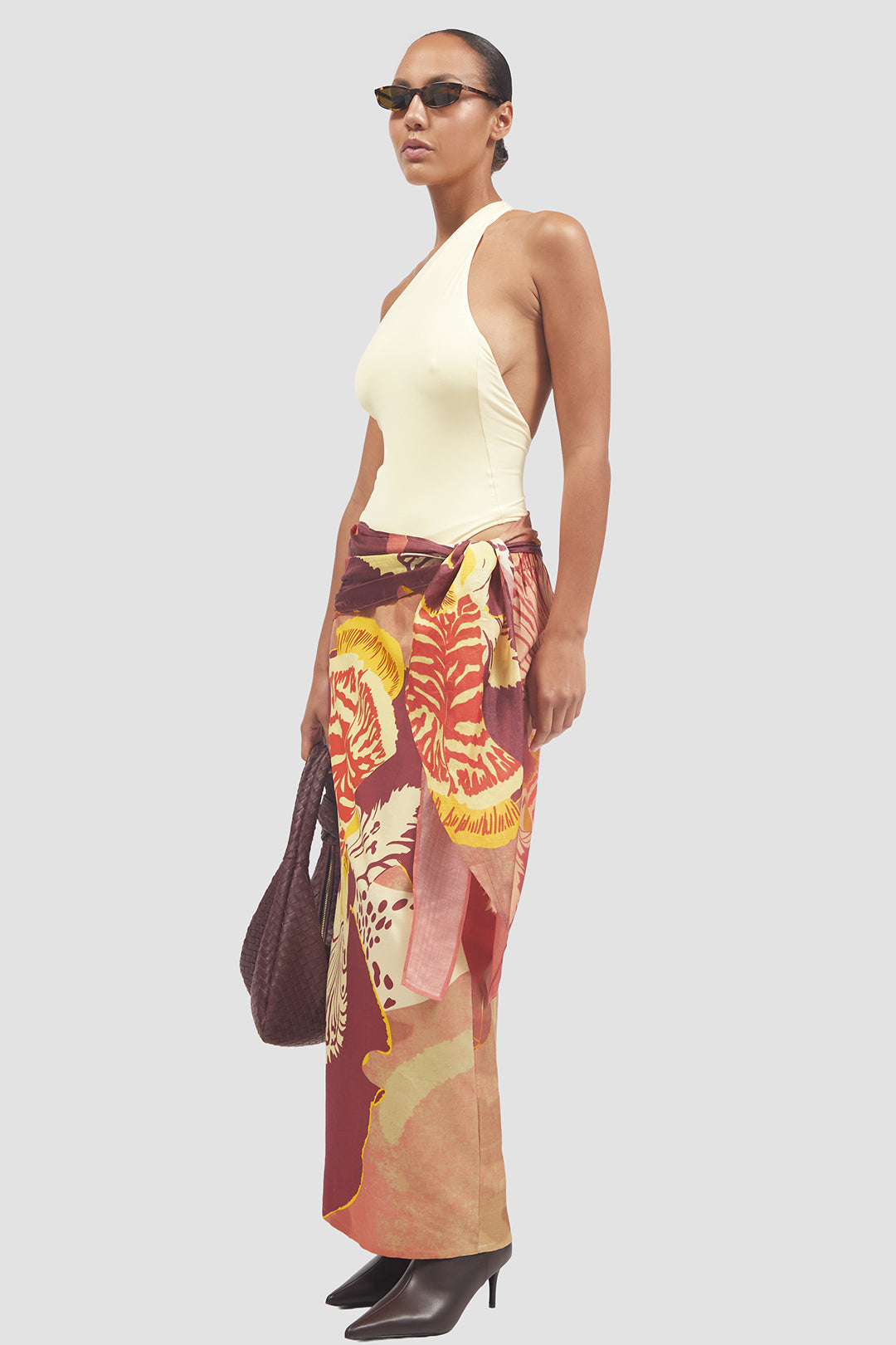 Maxi Falda Estilo Pareo Nodosa