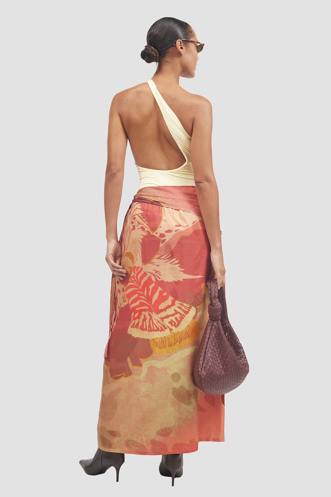 Maxi Falda Estilo Pareo Nodosa
