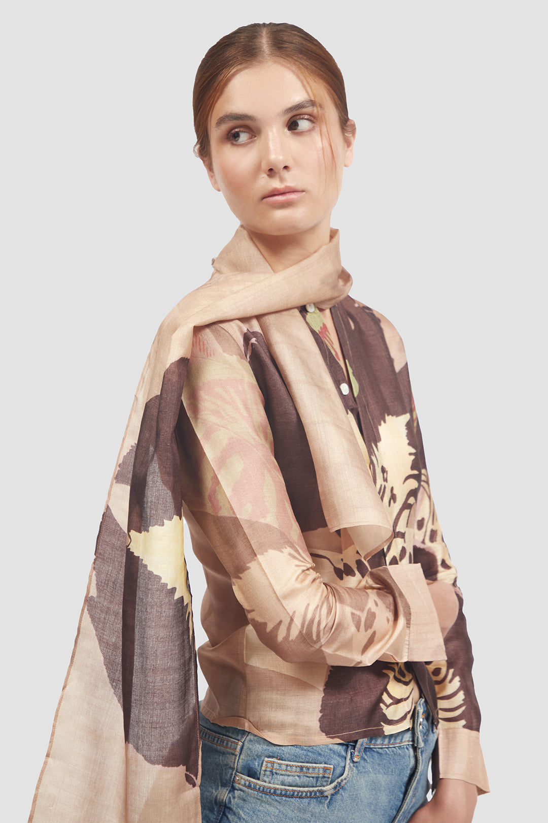 Camisa De Seda Dowiana MANUELA CABRALES CAMISAS Malva CO