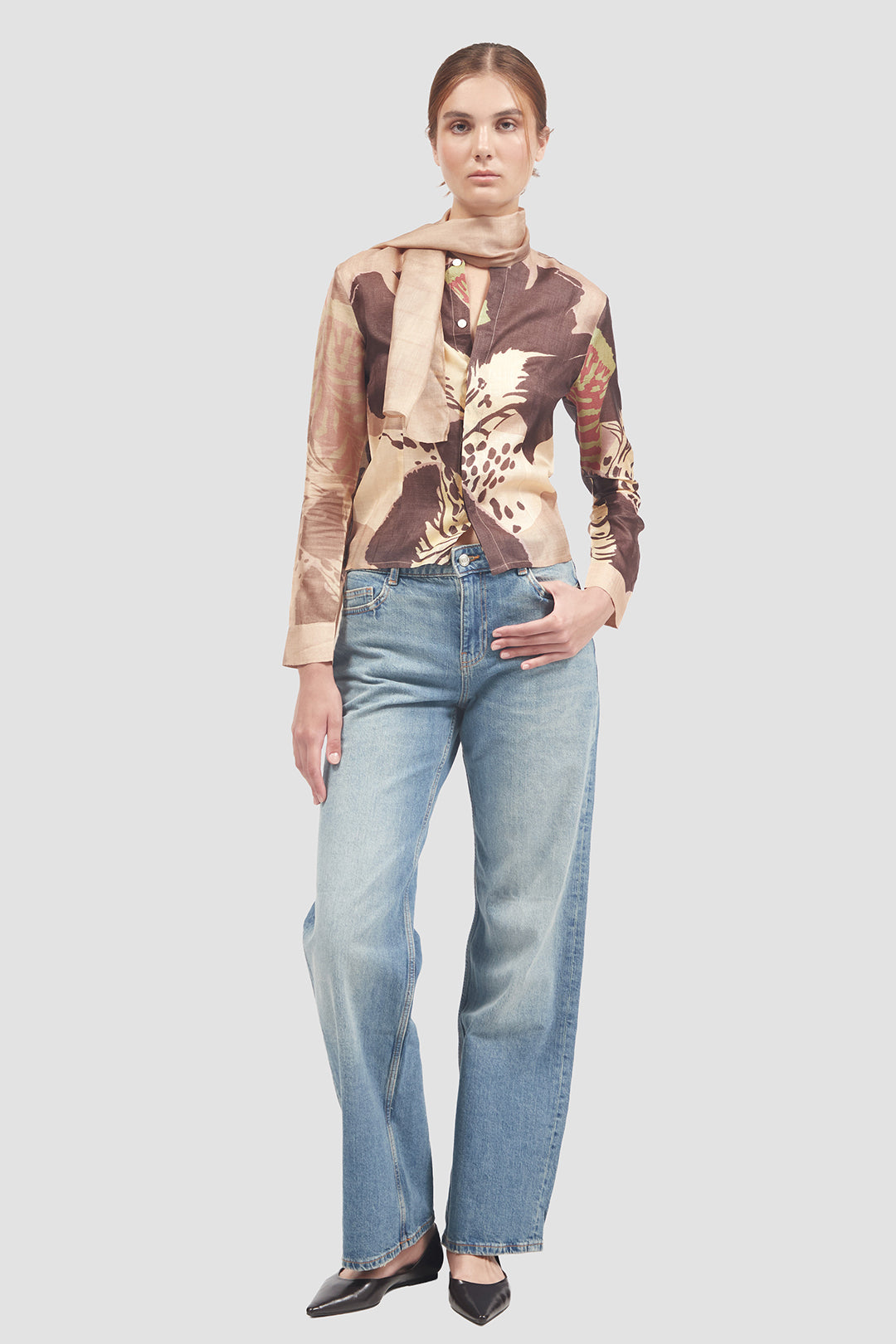 Camisa De Seda Dowiana MANUELA CABRALES CAMISAS Malva CO