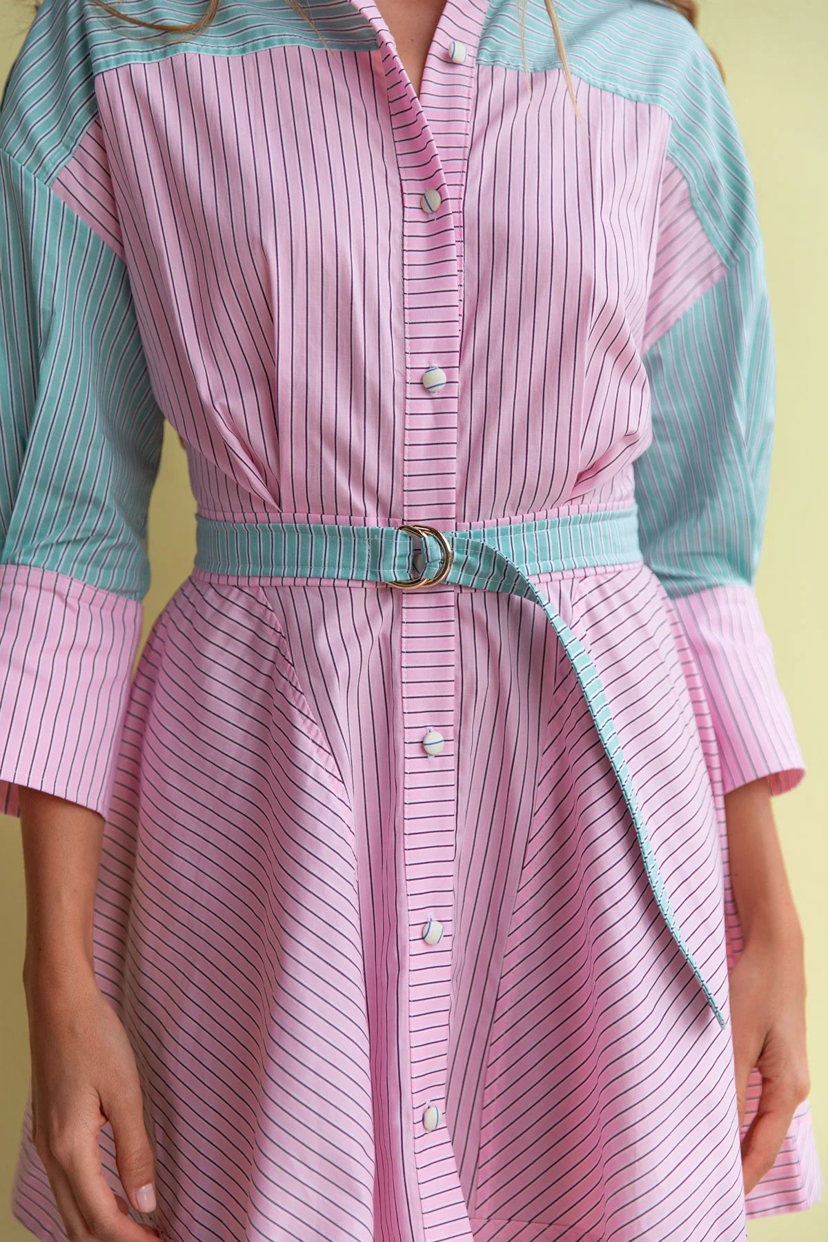 Midi Vestido Elena Stripes FLOW MIDI VESTIDOS Malva CO