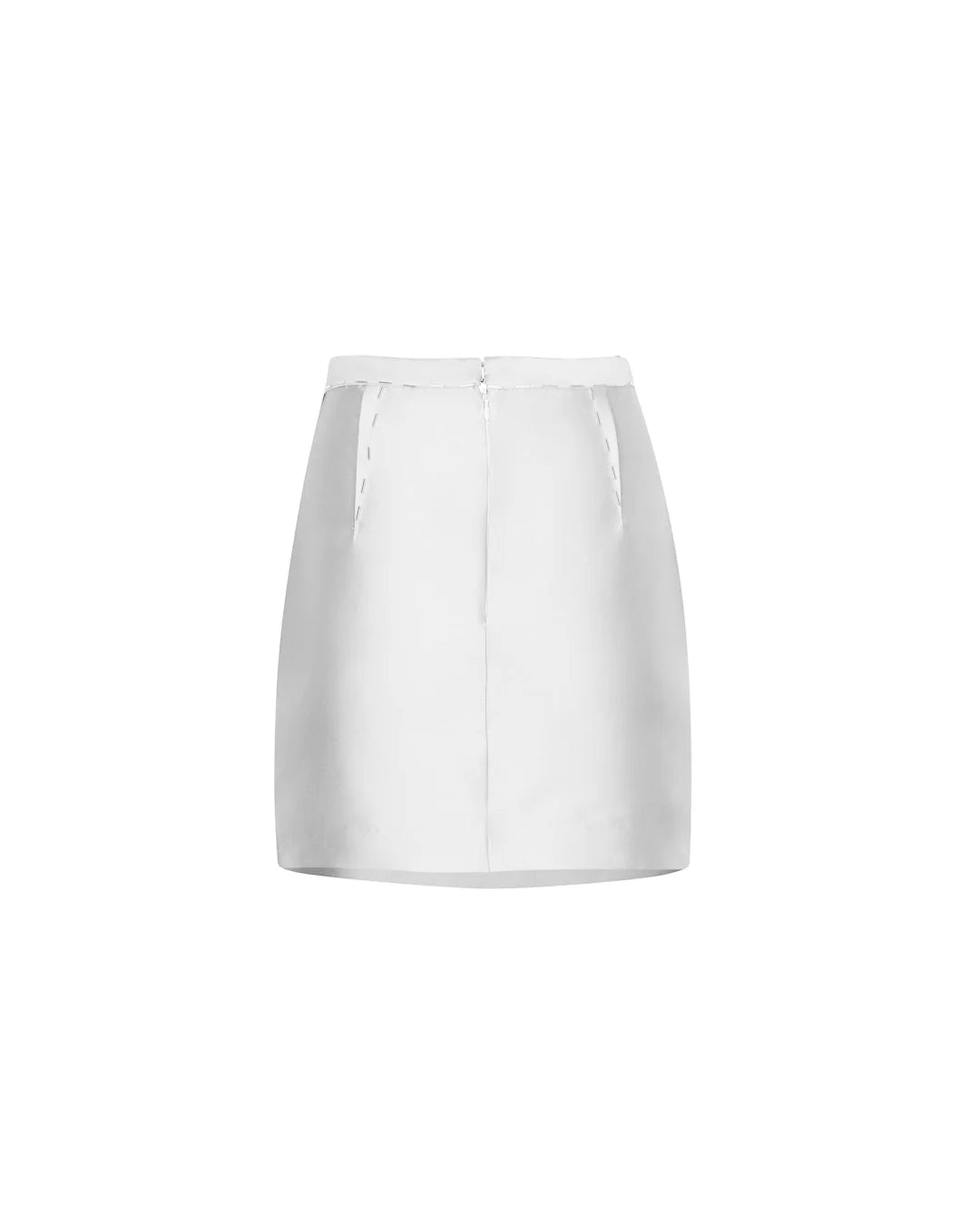Falda Mini De Taffeta Con Canutillos