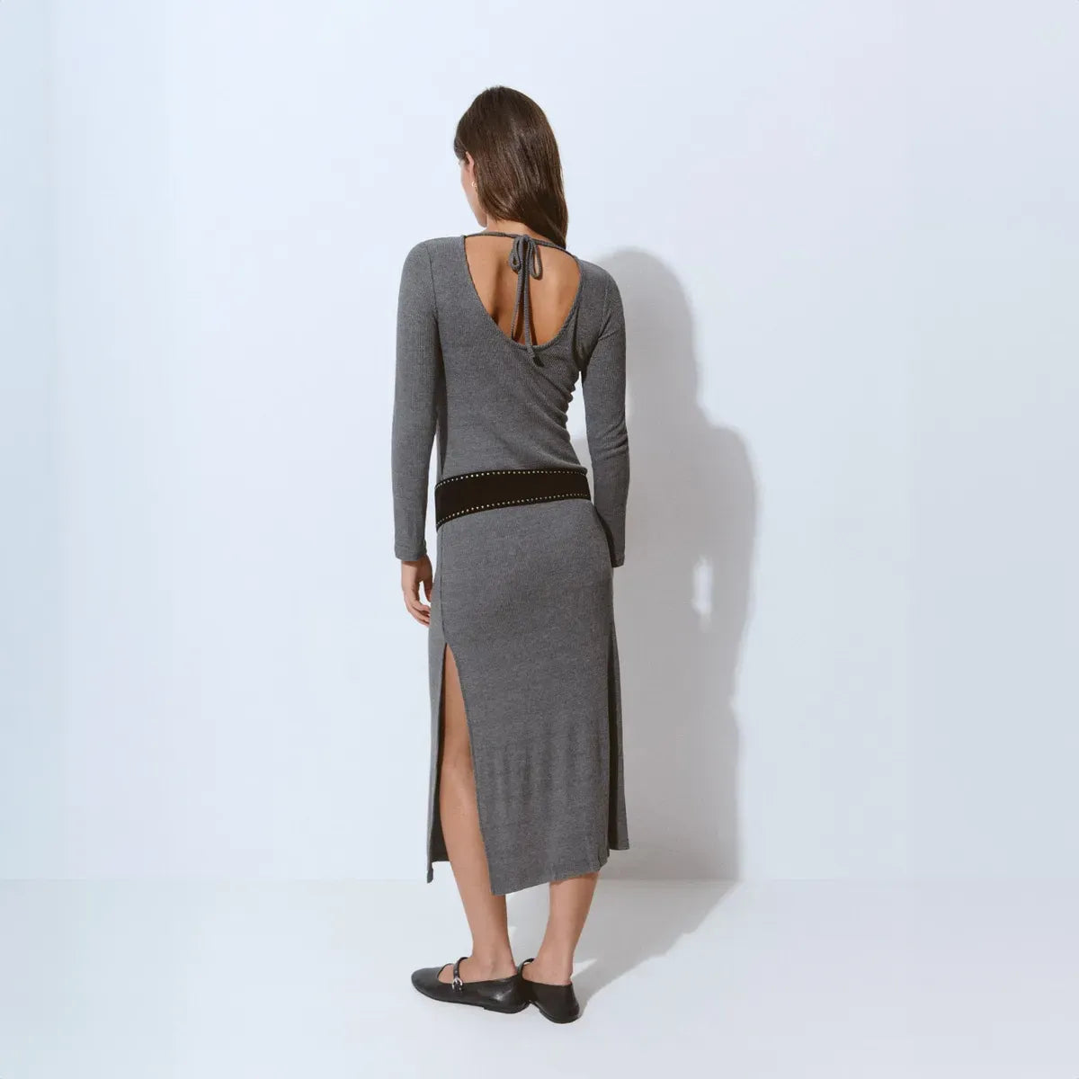 Midi Vestido Rib