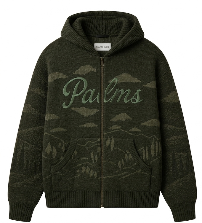 Hoodie Mountains Knit