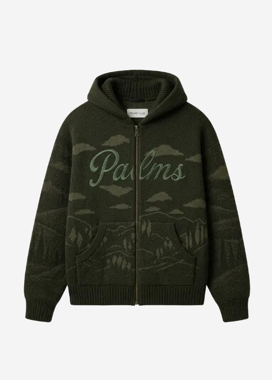 Hoodie Mountains Knit