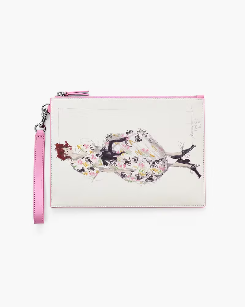 The Runway Illustration Wristlet
