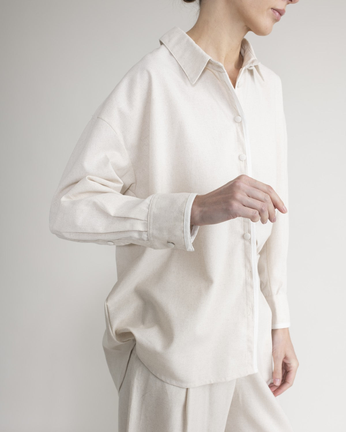 Camisa Con Botones Forrados