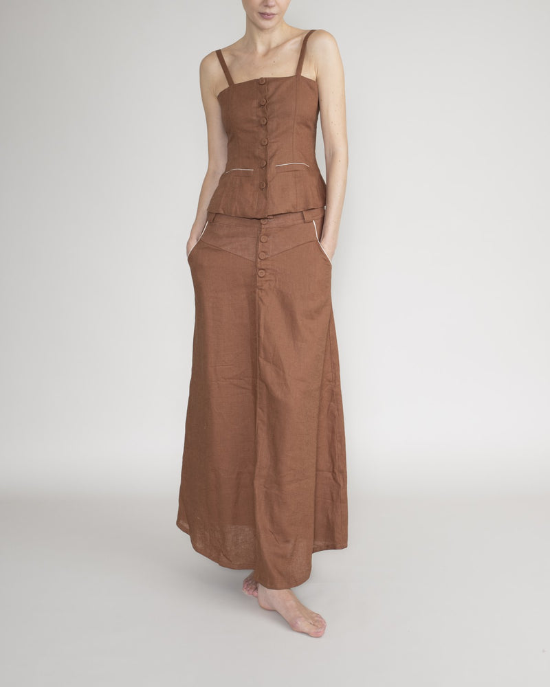 Maxi Falda con Bolsillos