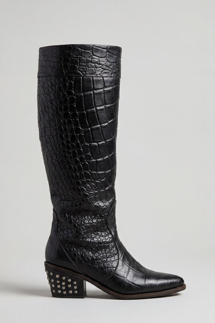Bota Xena black en cuero