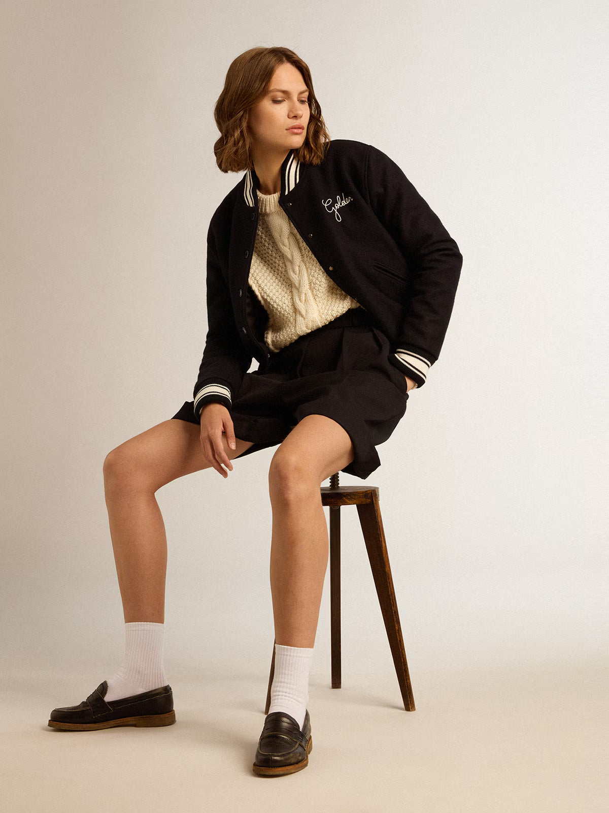 Chaqueta Golden Bomber Compact Cloth Wool CHAQUETAS Malva CO