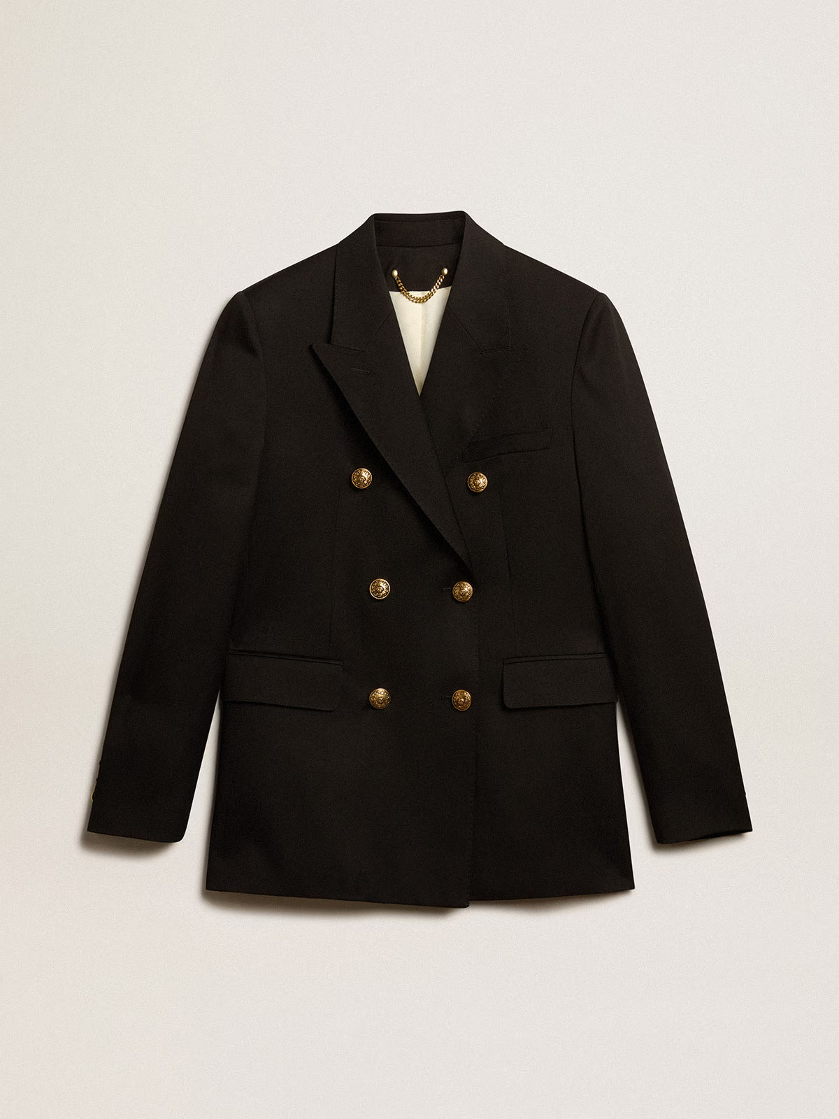 Golden Blazer Light Dry Wool Printed Message