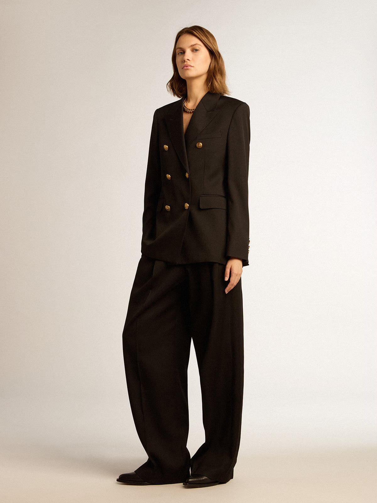 Golden Blazer Light Dry Wool Printed Message