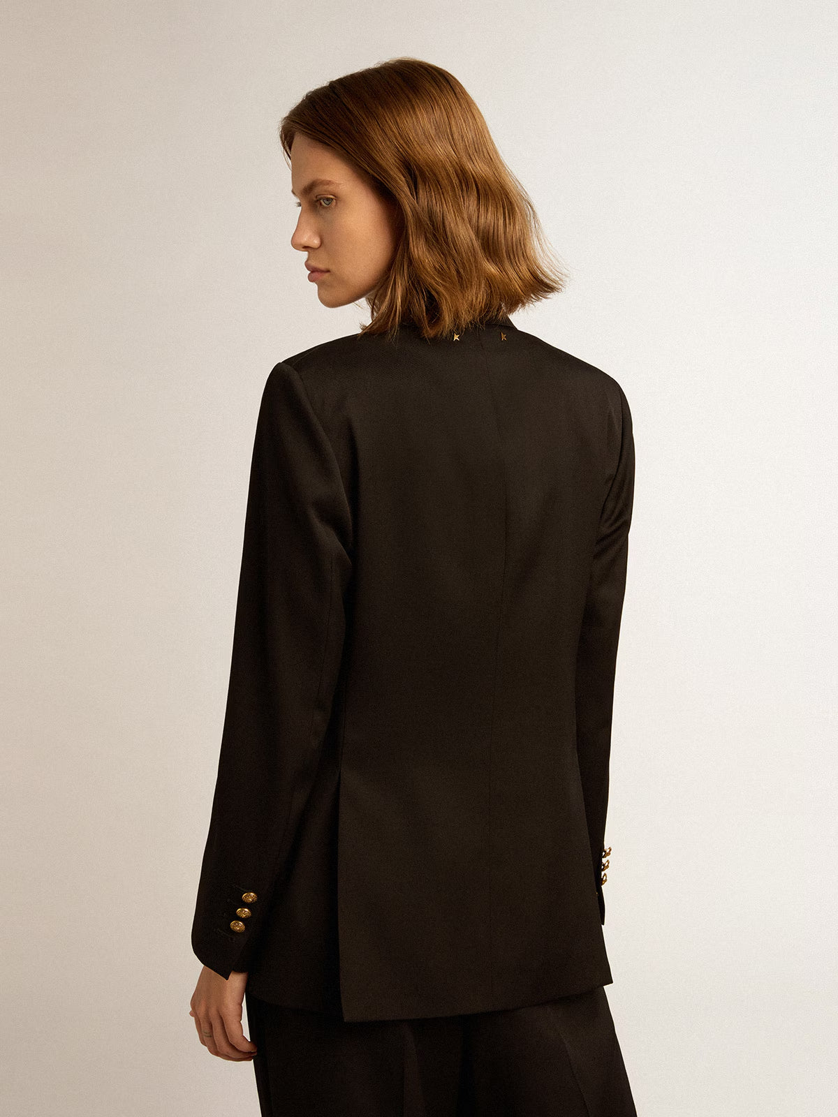 Golden Blazer Light Dry Wool Printed Message