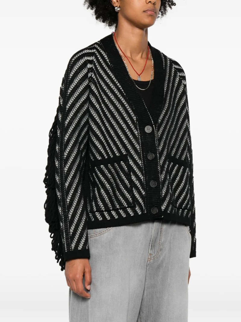 Cardigan Journey Olidia Knit Fringe Wool