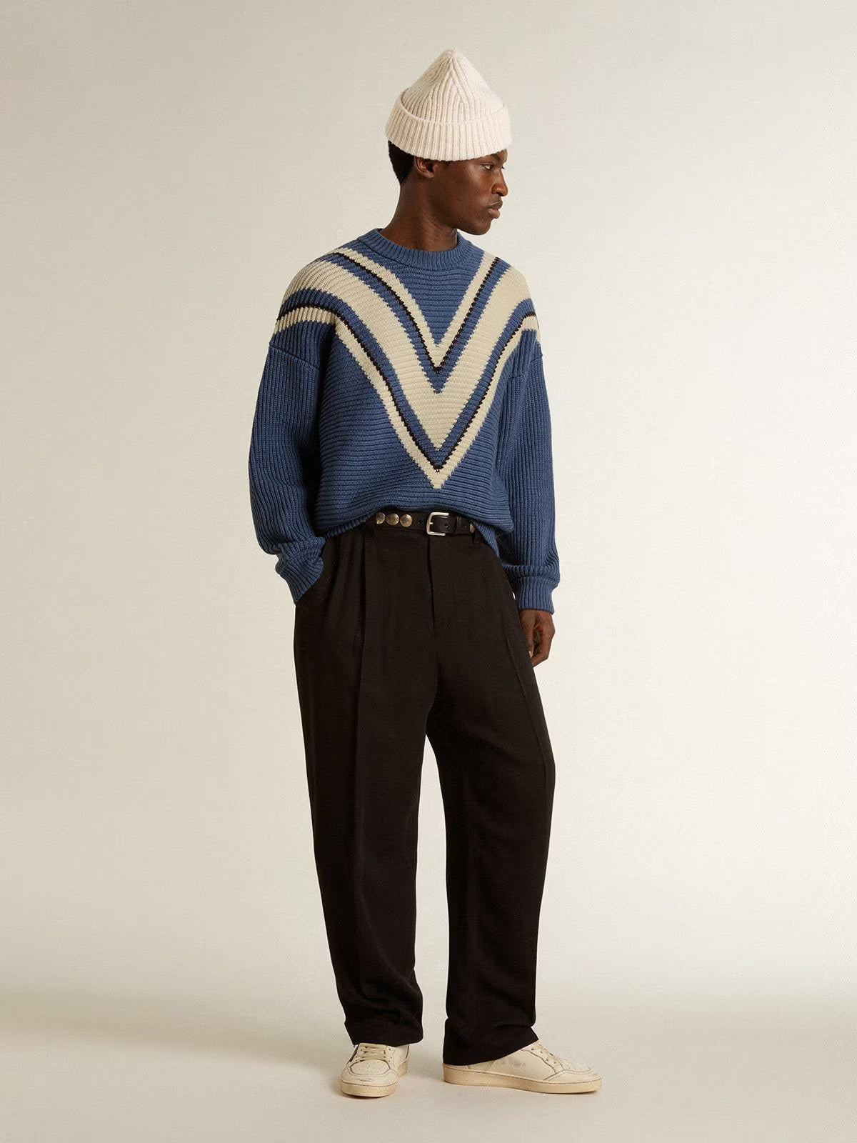 Sudadera Journey Boxy Crewneck Knit Jacquard