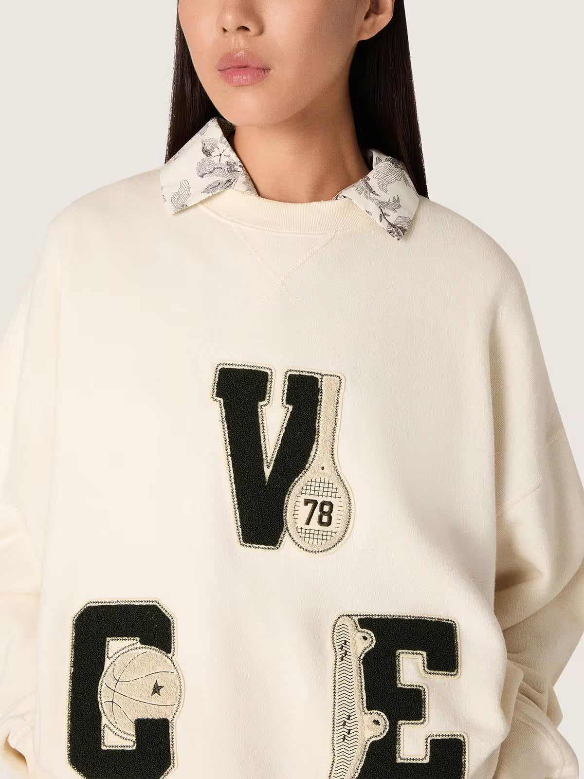 Jersey Star Boxi Crewneck Vintage Vce Patch Unisex