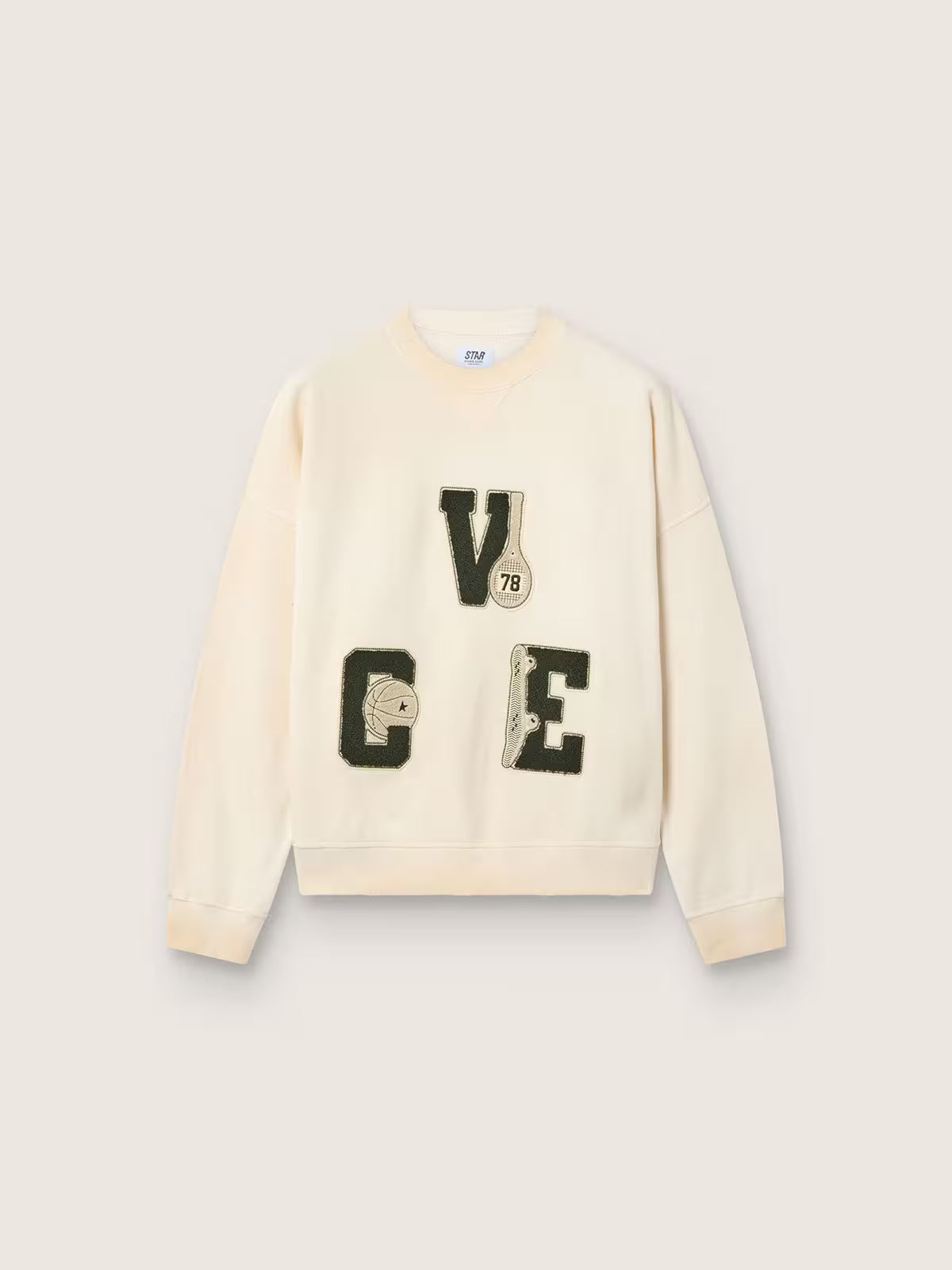 Jersey Star Boxi Crewneck Vintage Vce Patch Unisex