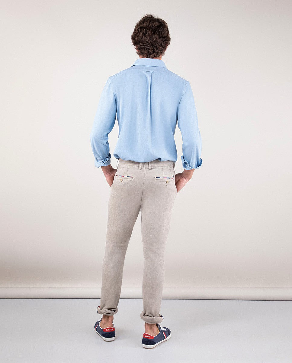 Pantalon Chino Basico Beige