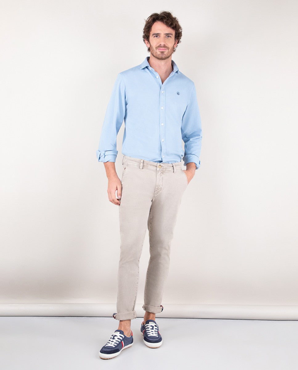 Pantalon Chino Basico Beige