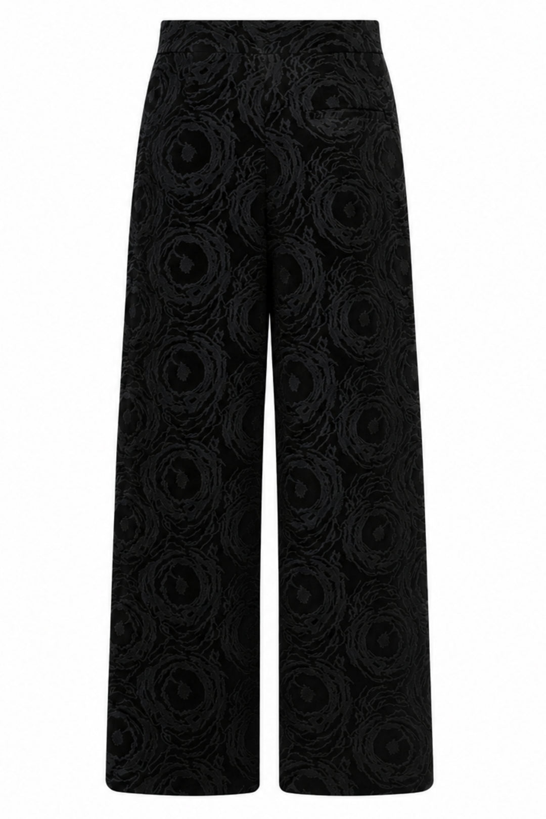 Panatalon Bordado Palazzo Black