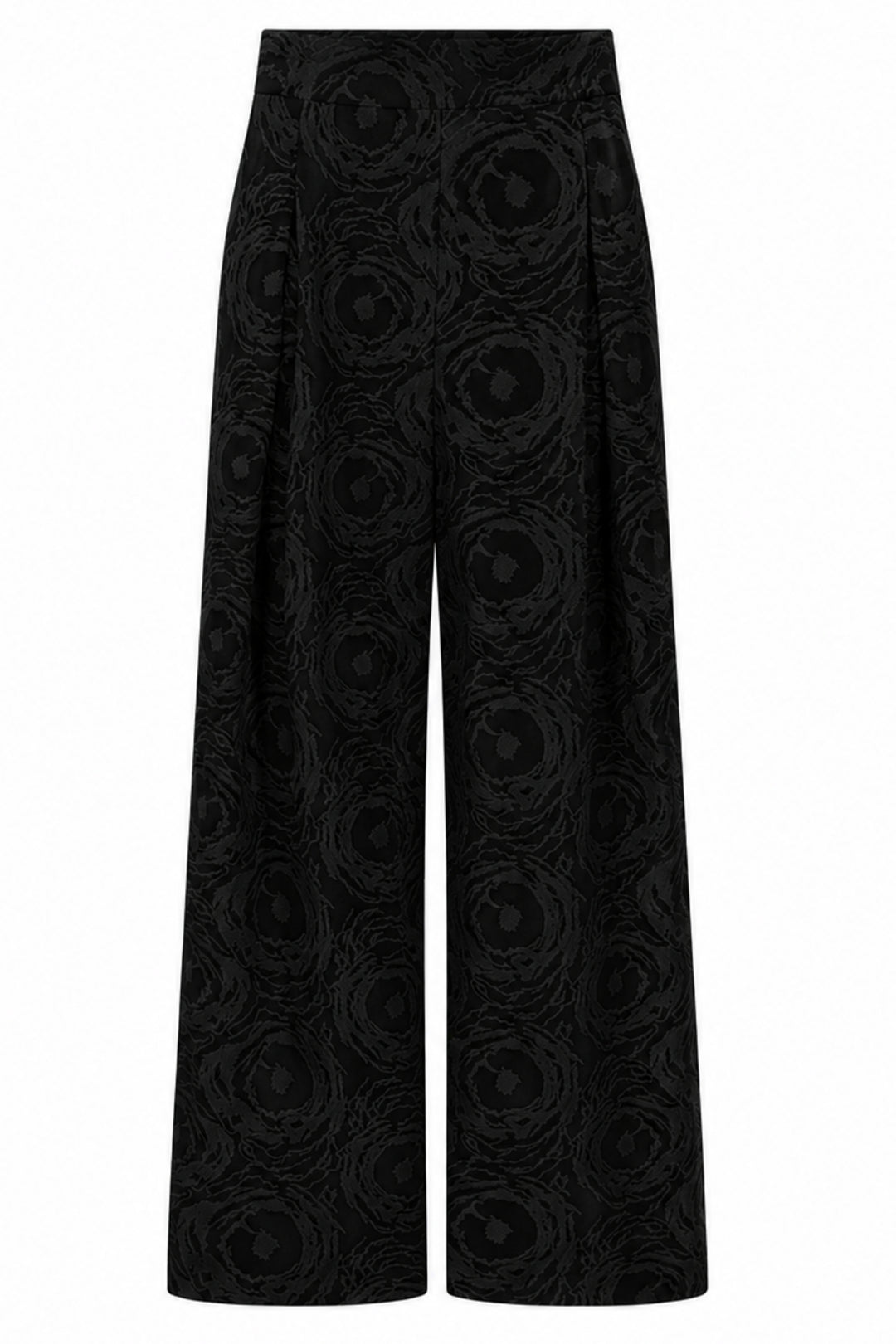 Panatalon Bordado Palazzo Black