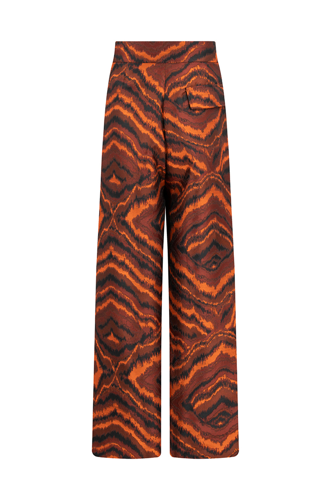 Jacquard Pallazo Pants Orange