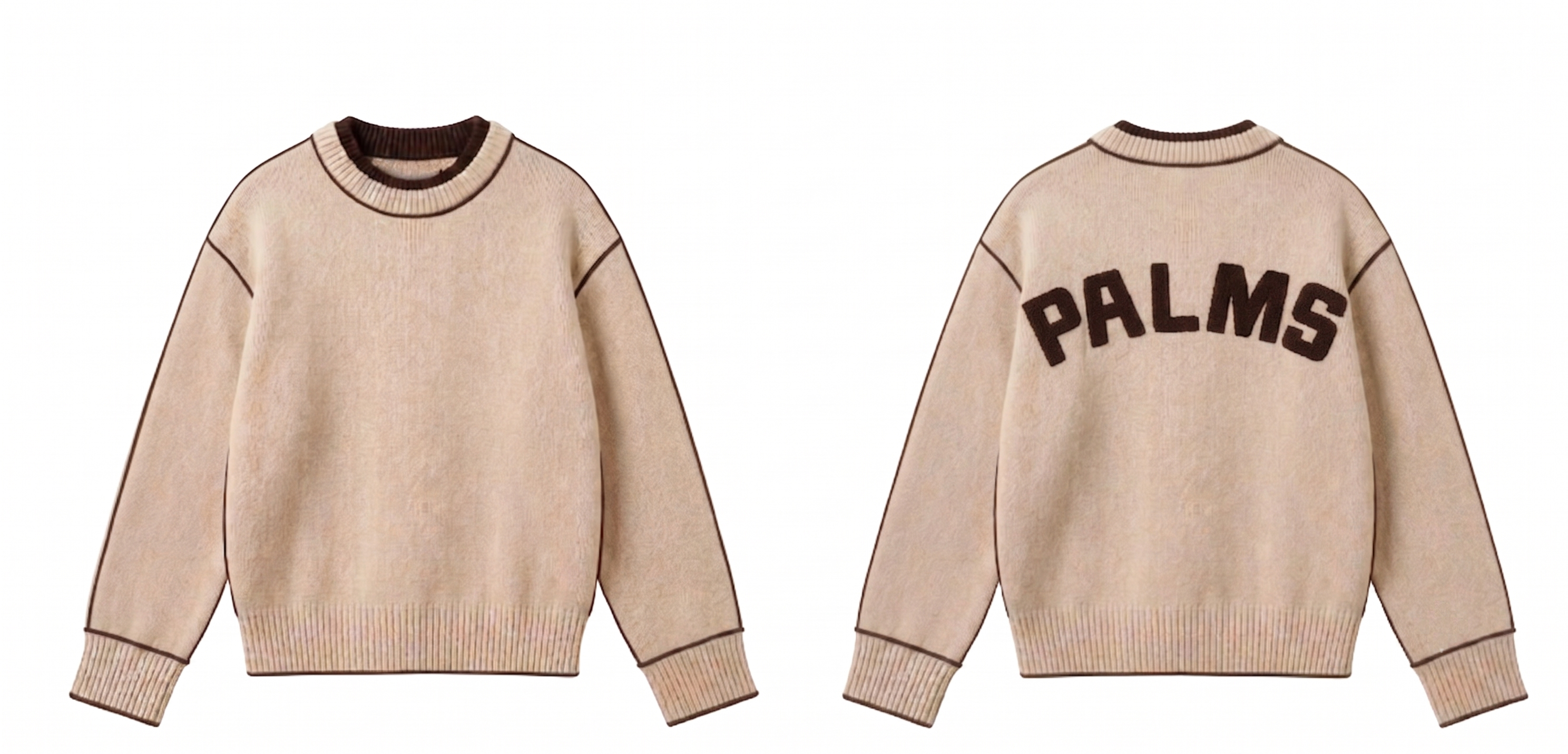Jersey Crewneck Palms Knit