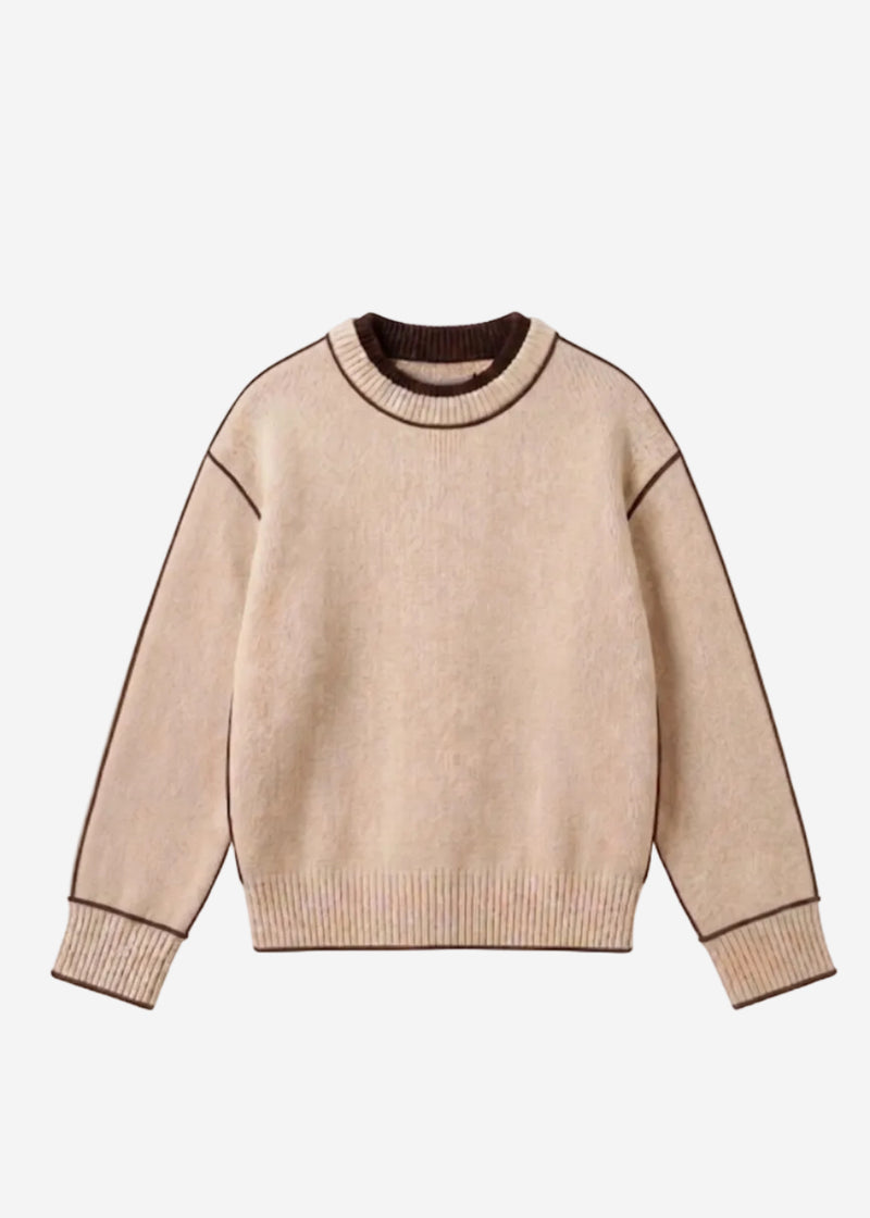 Jersey Crewneck Palms Knit