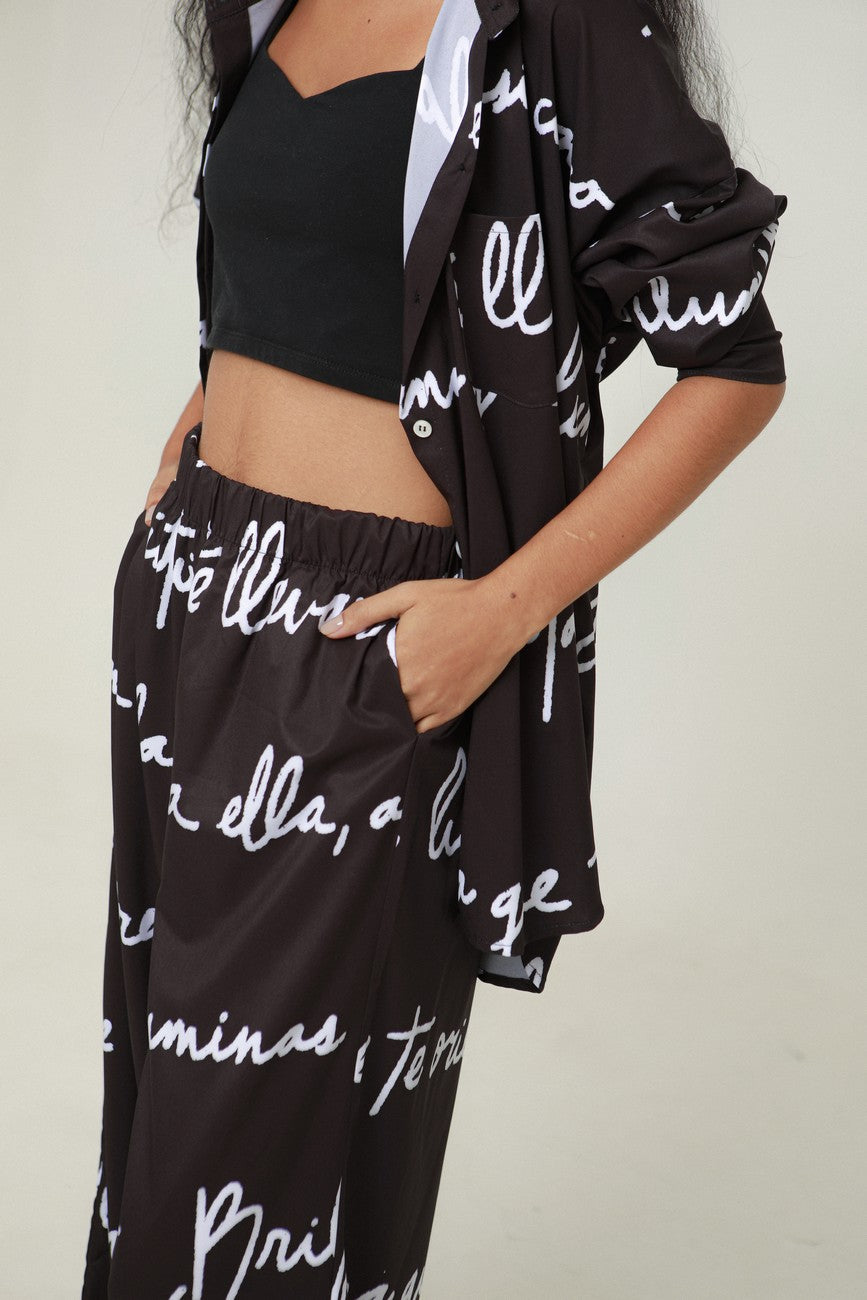 Pantalón Lune Texto Maxi