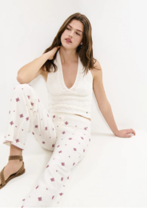 Pantalon Bordado Cenefa