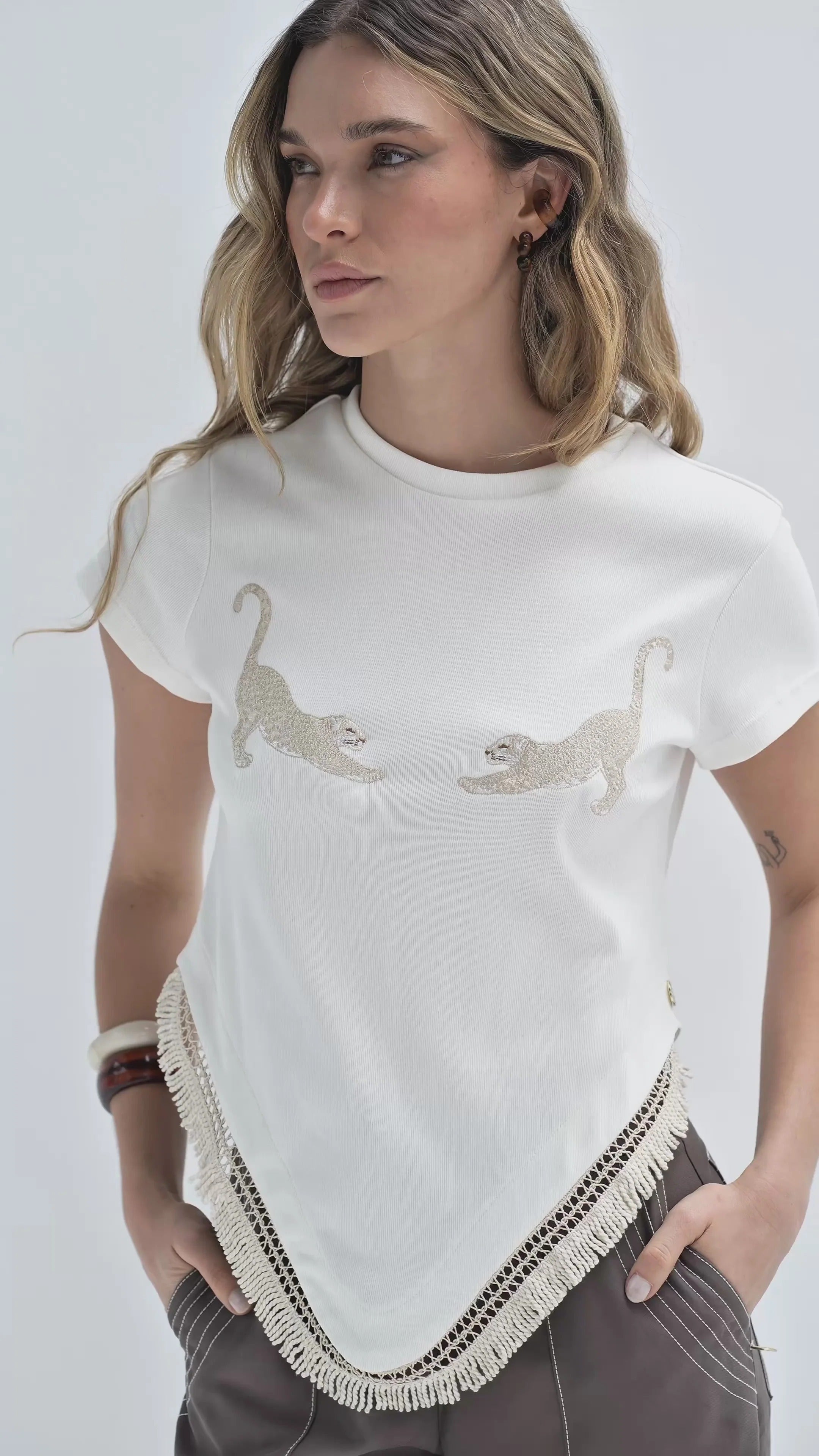 Panthera Tshirt Ivory L