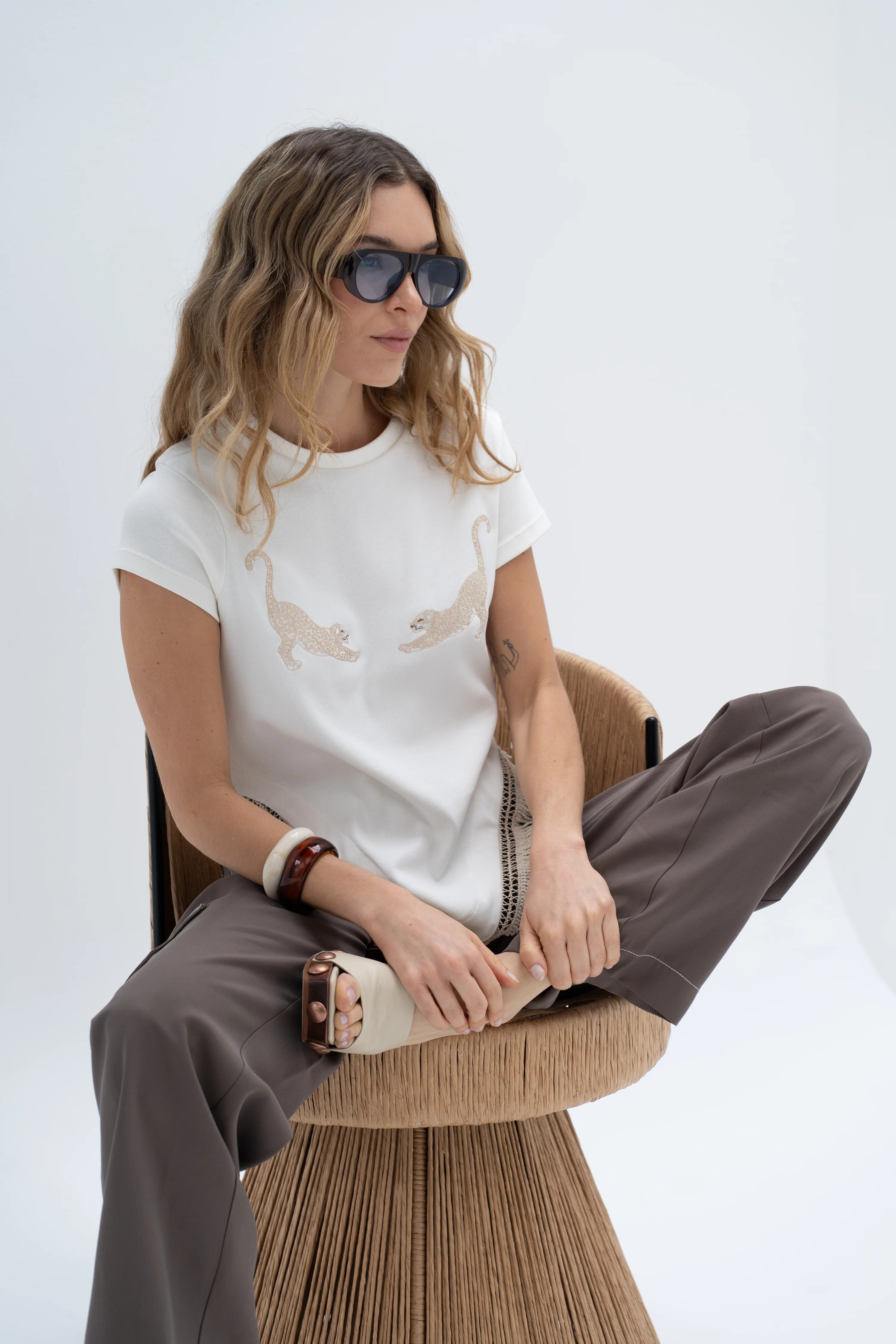 Panthera Tshirt Ivory L