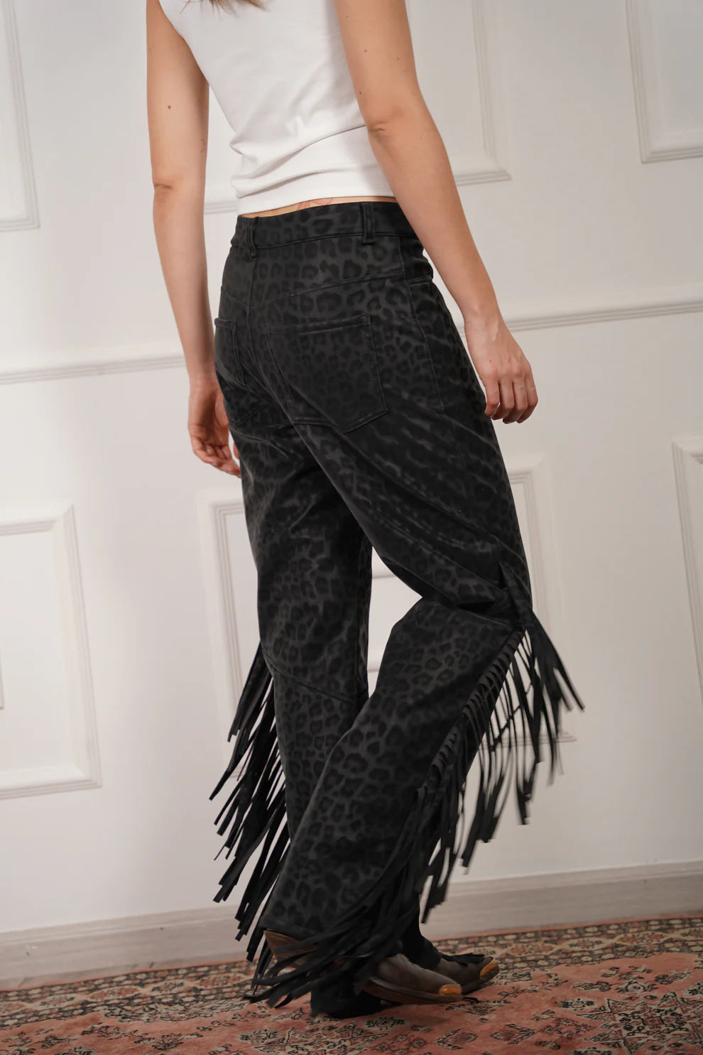 Pantalón Fringed Panther PIANI PANTALONES Malva CO