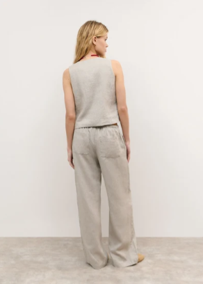 Pantalon Bajo De Lino