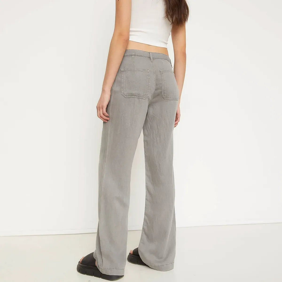 Pantalon Bolsillo Parche Fluido