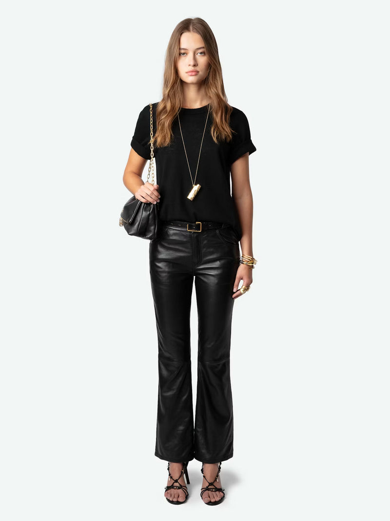Pantalón Cuir Lisse