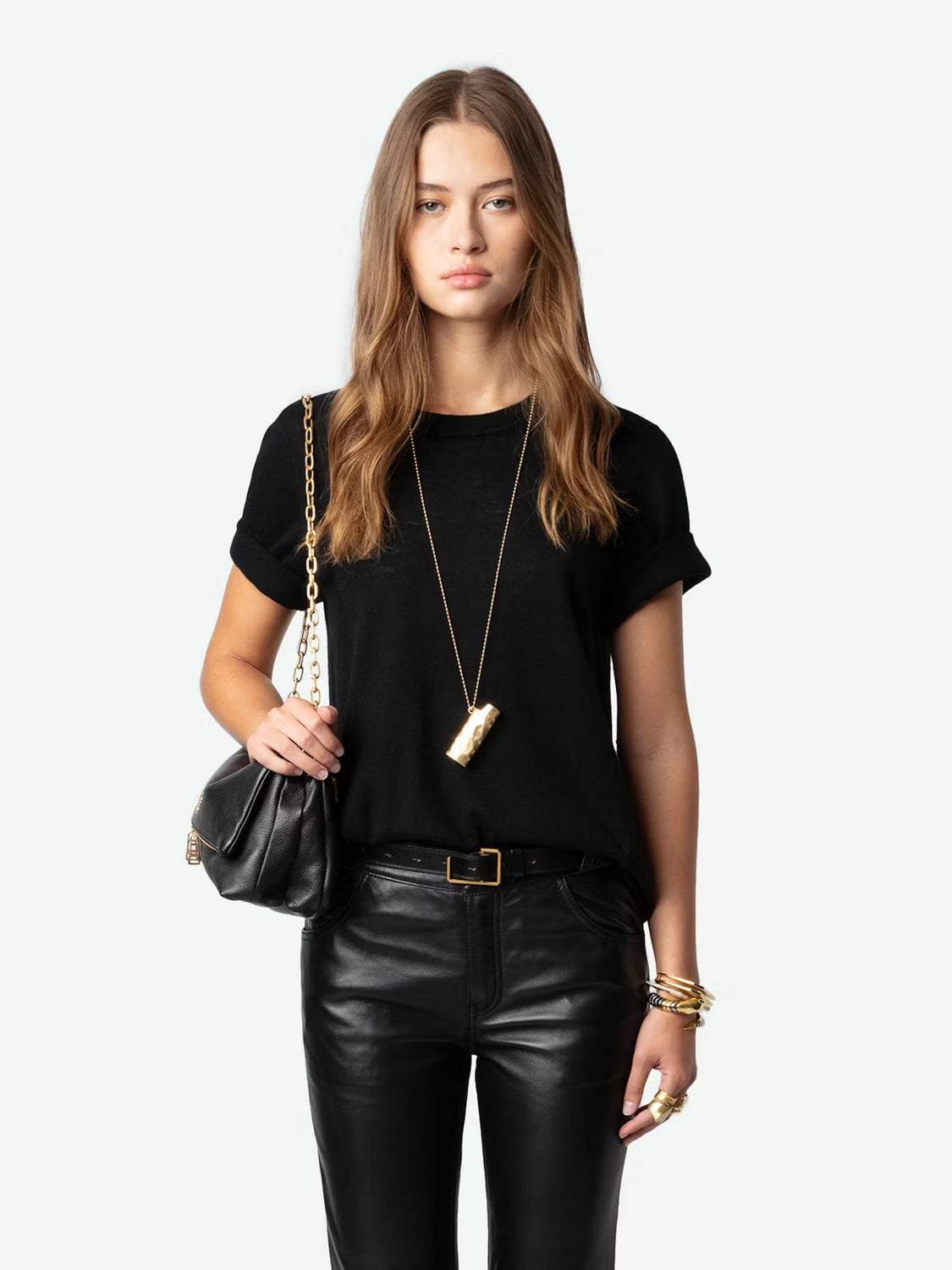 Pantalón Cuir Lisse ZADIG ET VOLTAIRE PANTALONES Malva CO