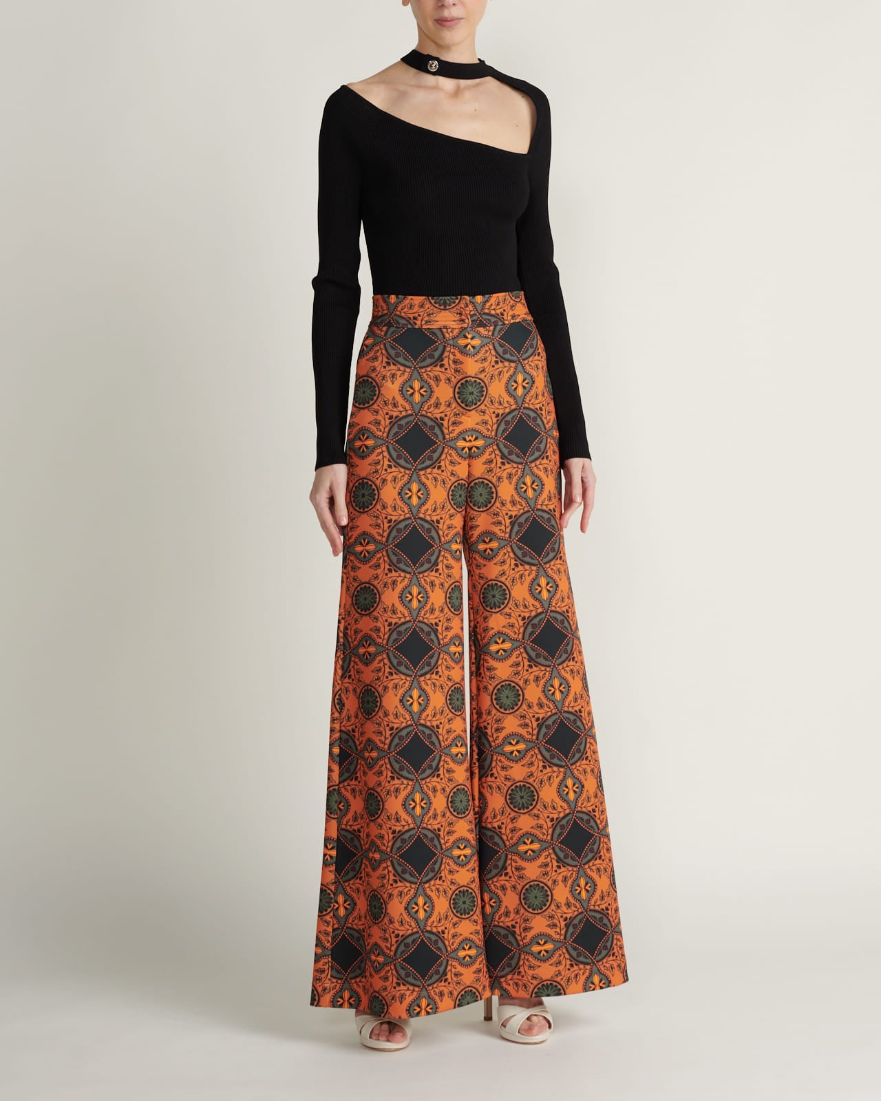 Pantalón Scuba Mosaico Naranja