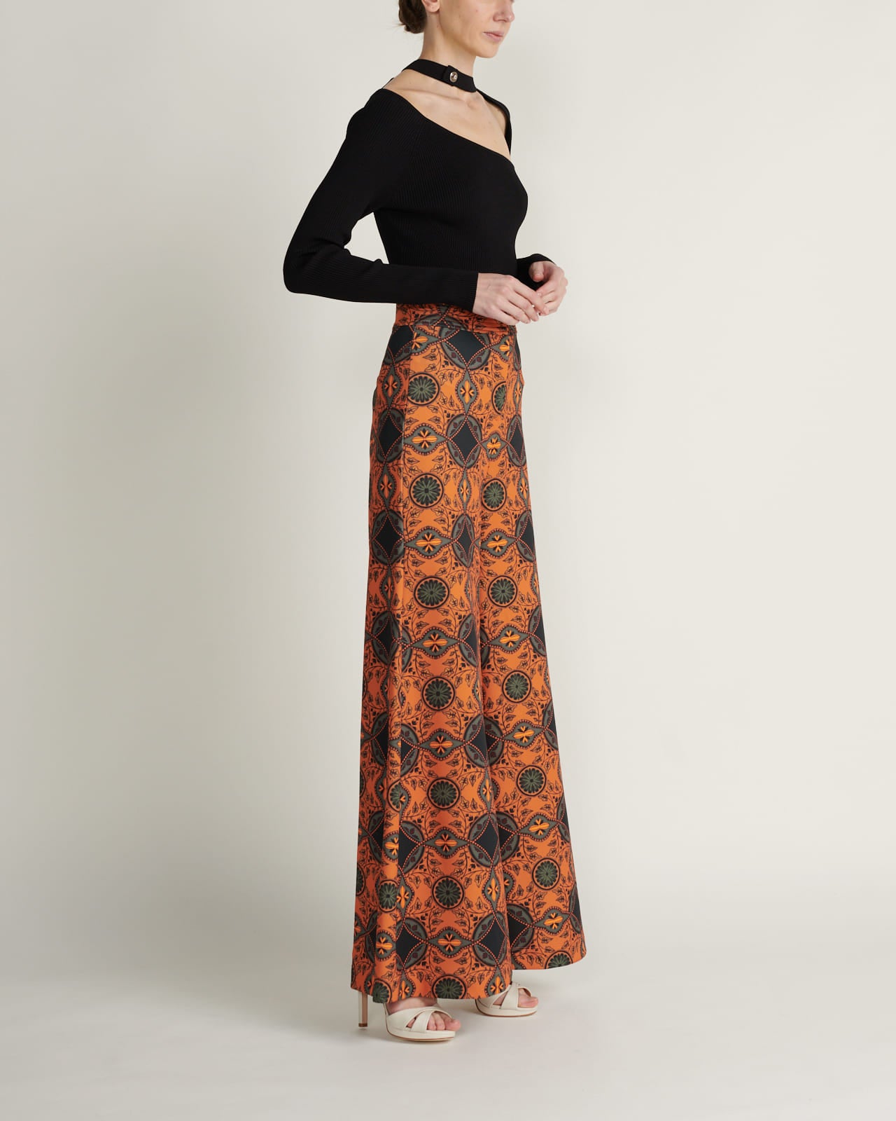 Pantalón Scuba Mosaico Naranja