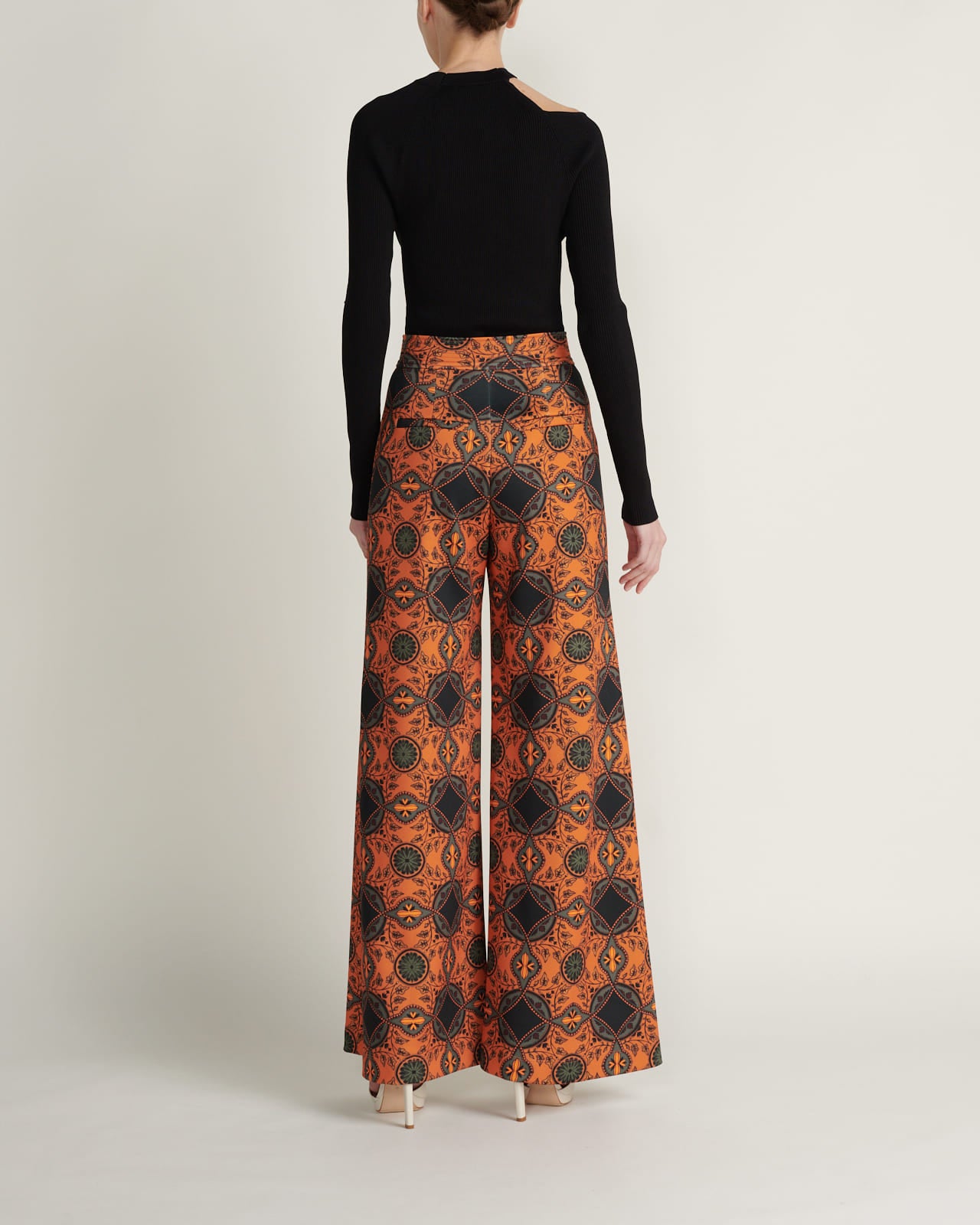 Pantalón Scuba Mosaico Naranja