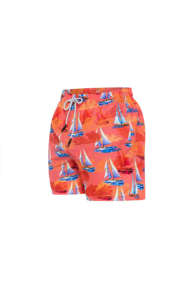 Pantaloneta Sailboats Orange