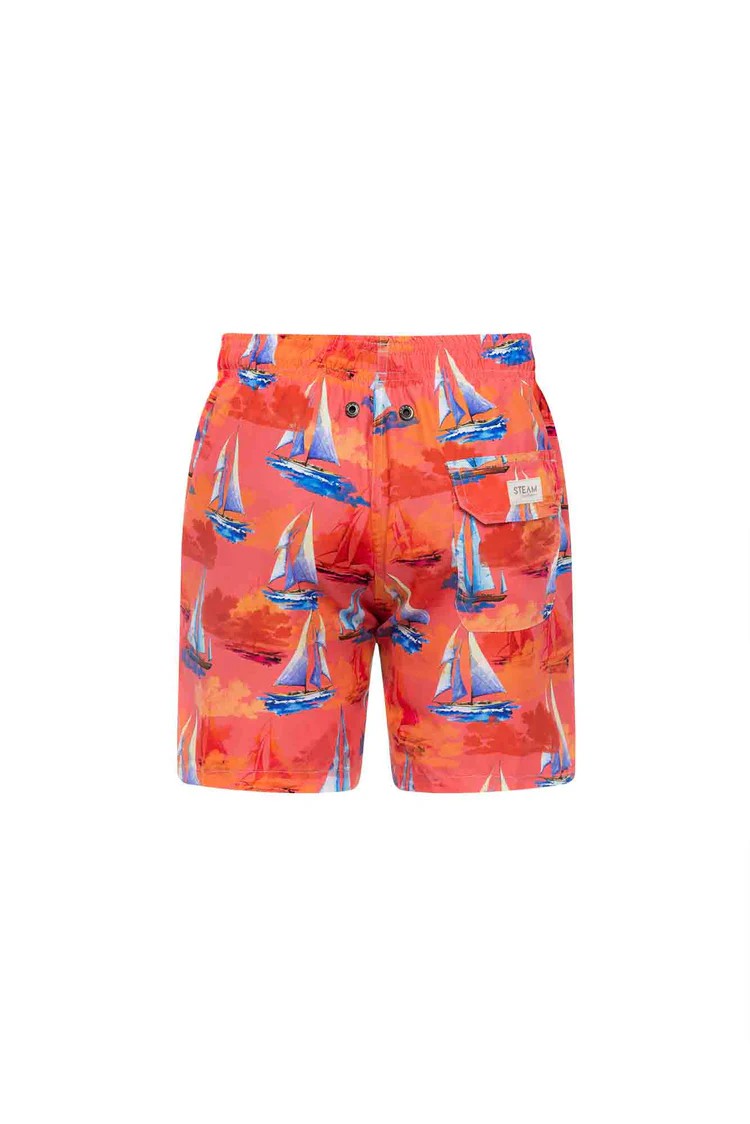 Pantaloneta Sailboats Orange