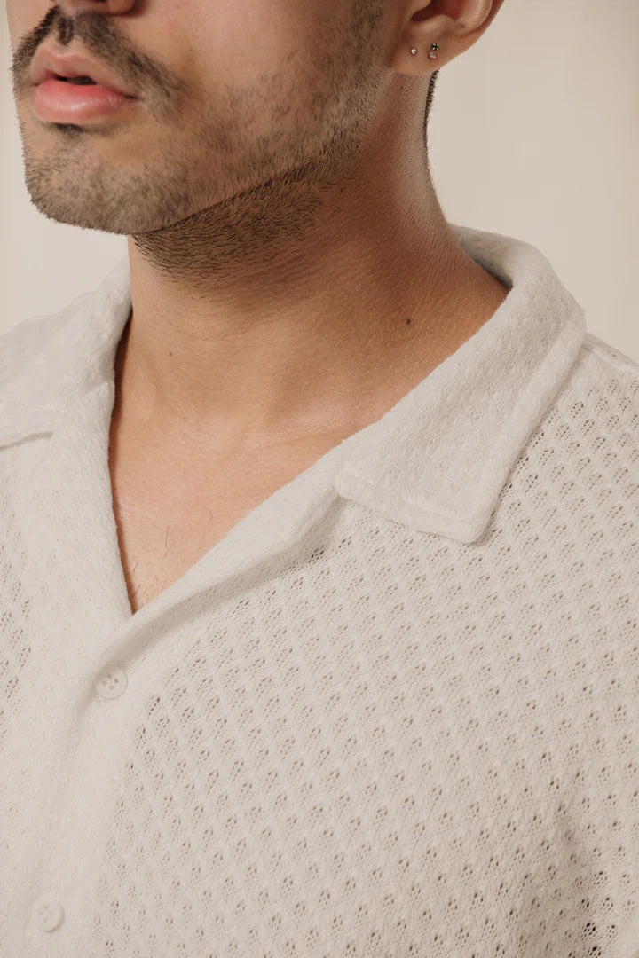 Camisa Tejida Beige