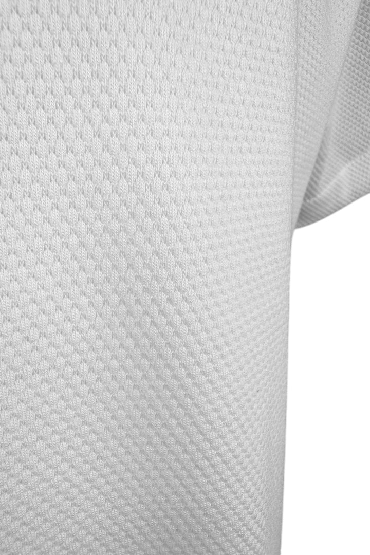 Camisa Tejida Minirombos Marfil