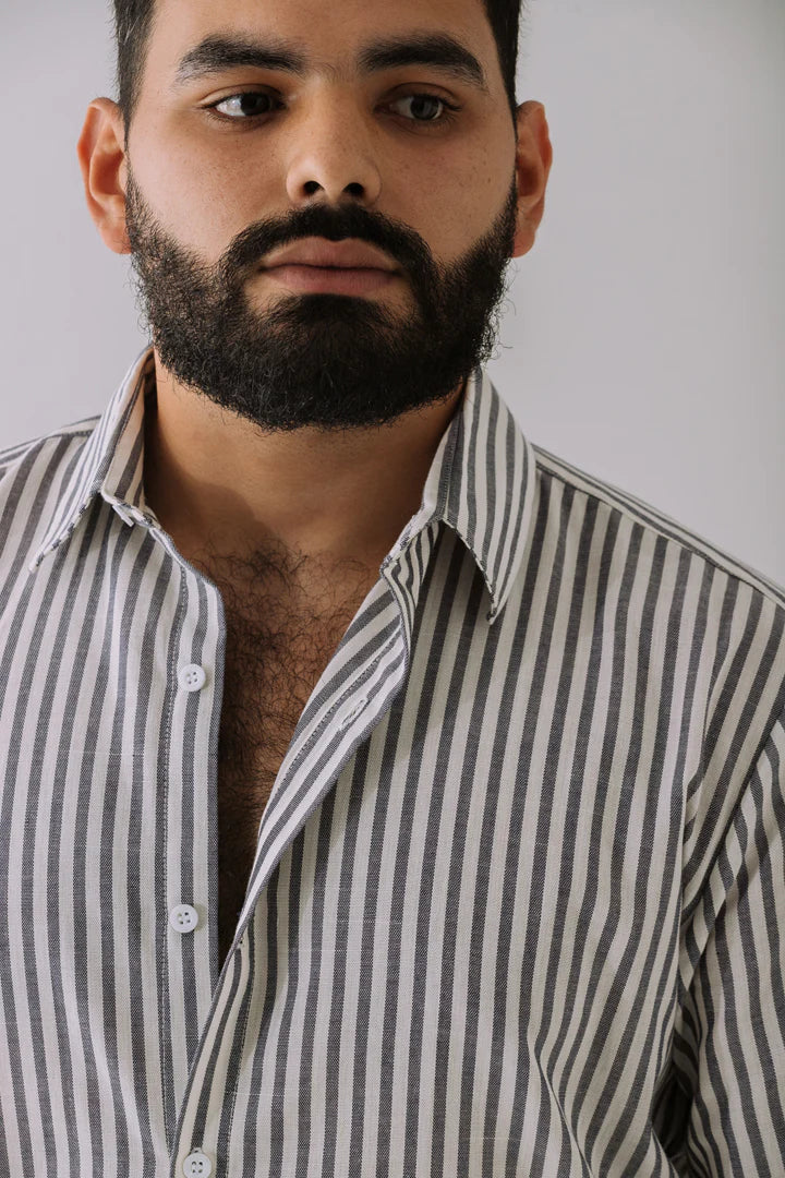 Camisa Rayas Blancas Y Azules